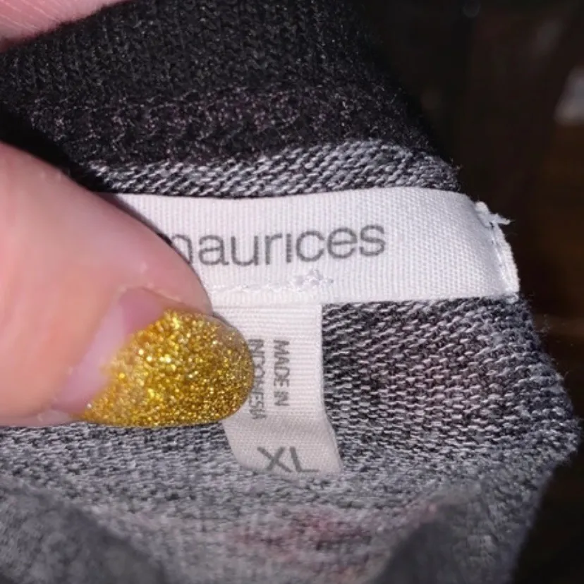 Maurices black floral comfy stretchy long sleeve pullover sweatshirt - Image 4