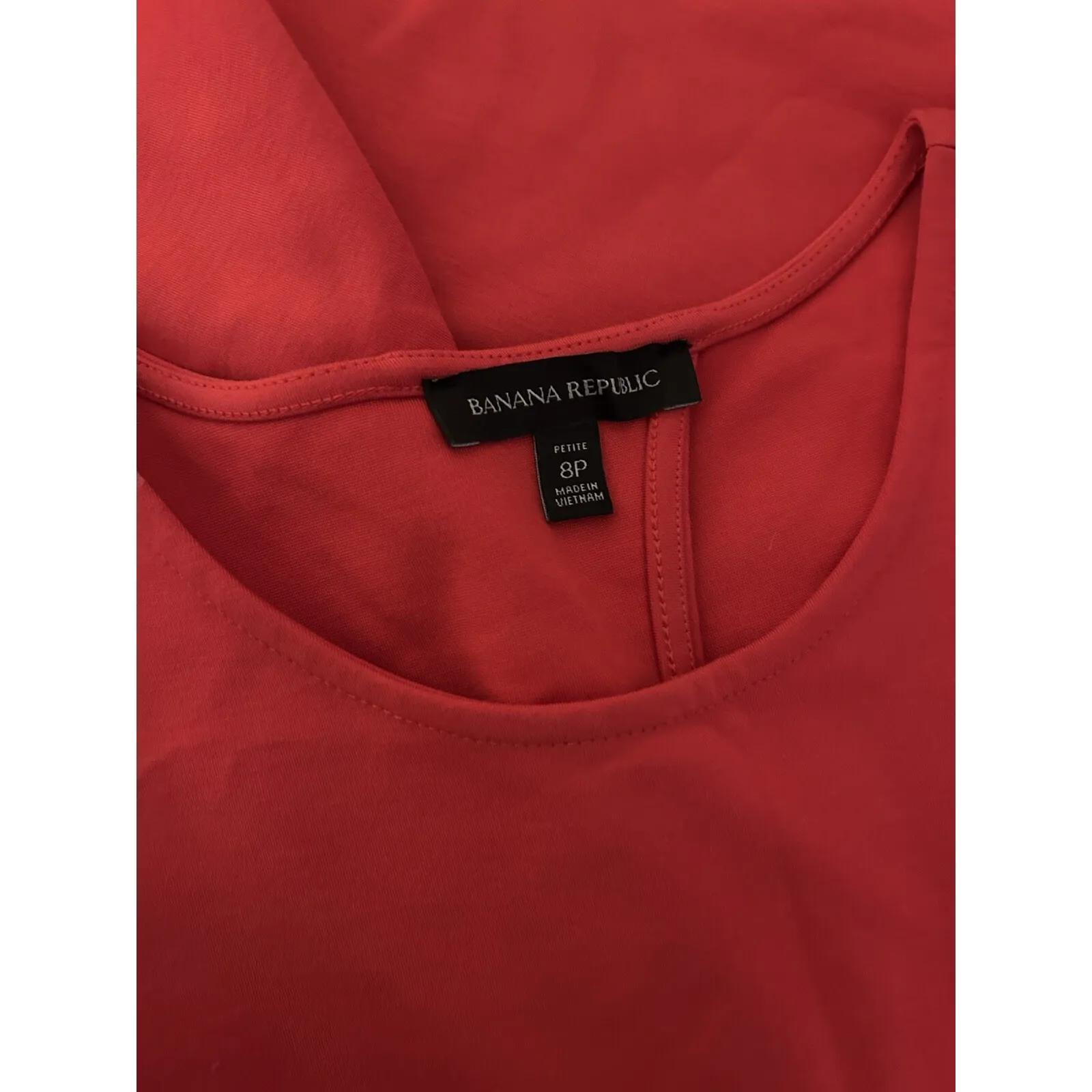 Banana Republic‎ Twist Back Ponte Sheath Dress, Size 8 Petite Coral - Image 10