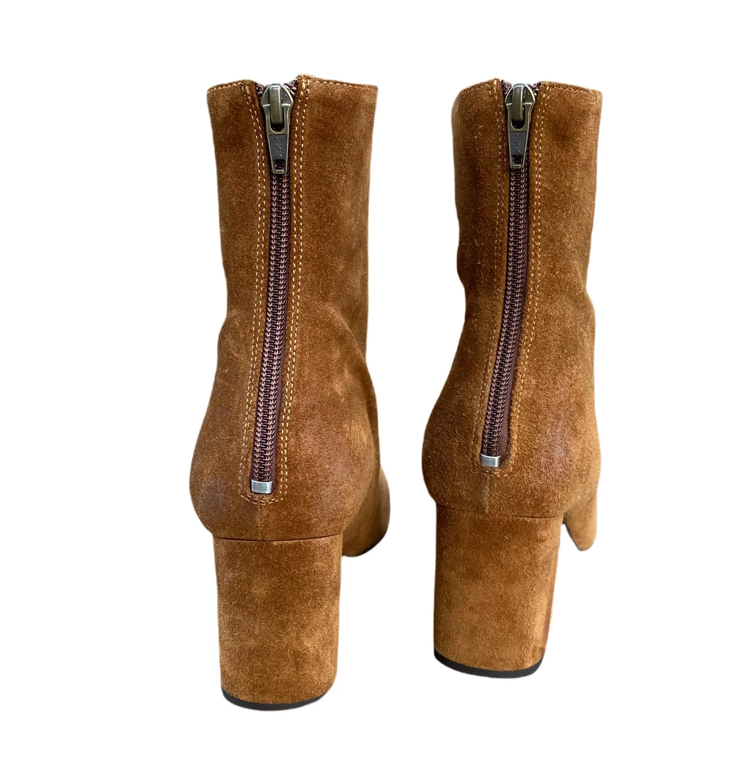 Free People Camel Suede Ankle Boots - Image 4