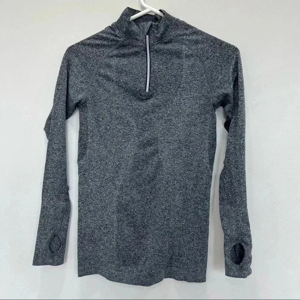 Zyia Active Women’s Fog Performance 1/4 Zip‎ Pullover Gray Long Sleeves XS - Image 2