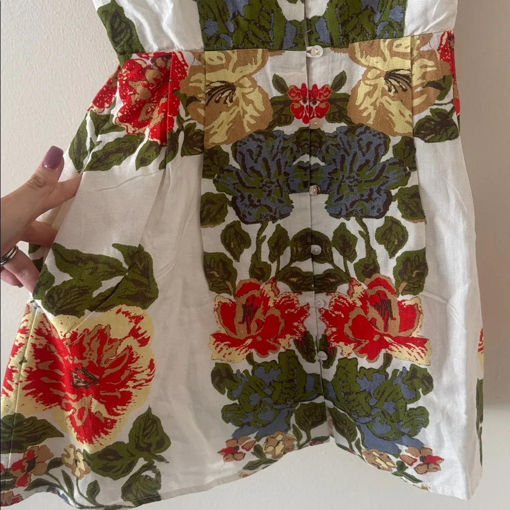 Cleabella Sadle Floral Cotton & Linen Shirtdress, Size X-Small, $278 - Image 14