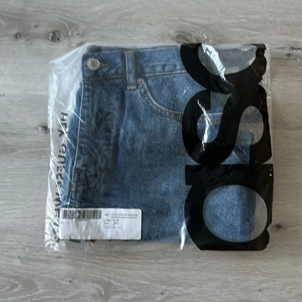 ASOS Design Denim High Waist Mini Skirt Midwash US 2 NWT IN PACKAGE - Image 6