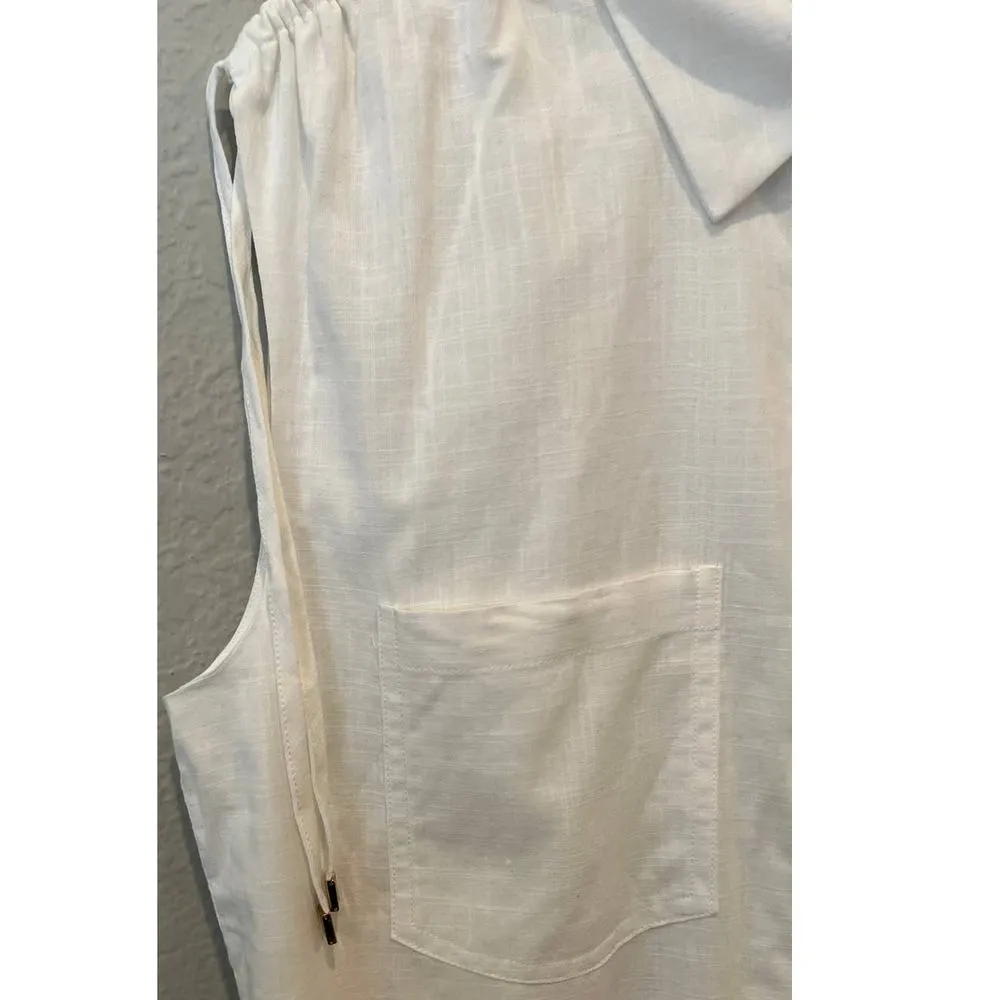 Mon Renn Harriet Midi Dress Size US/Medium White - Image 5