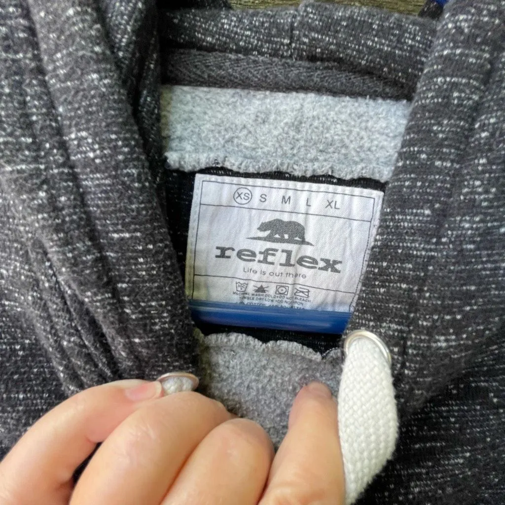 Reflex size XS fleece pullover hoodie. Black - Image 7