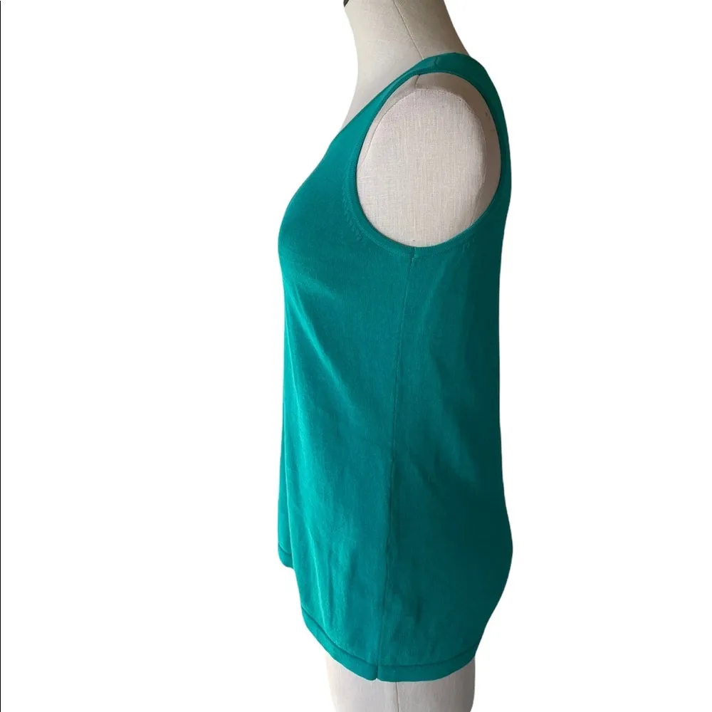 NWOT CHICO'S Solid Sweater Tank Top Green Small - Image 7
