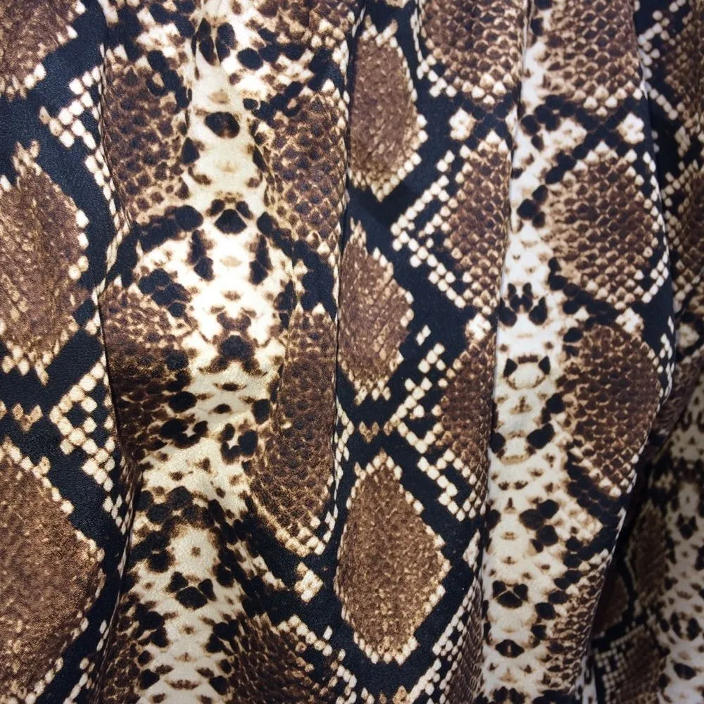 BCBGMaxAzria Wilder One-Shoulder Python Snake Print Top-Size XXS-NWT - Image 7