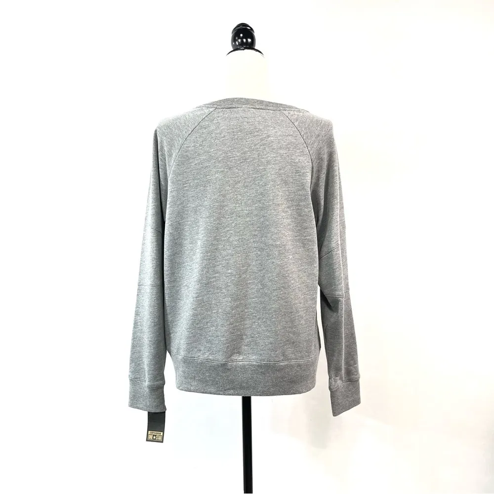 Converse One Star Grey Pullover Sweater Size Large - Image 4