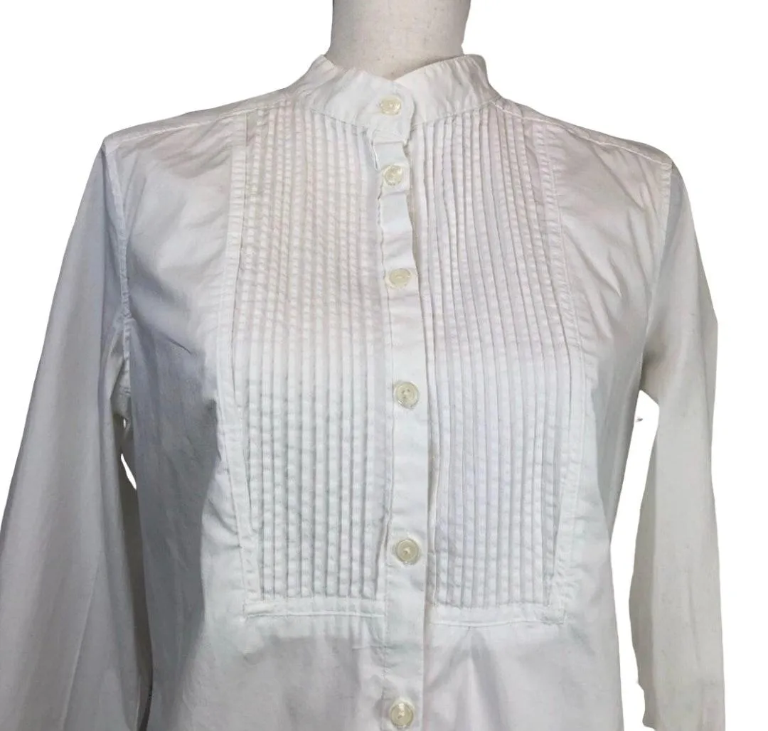 Factory Collar-less Tuxedo Button Down Shirt - Image 4