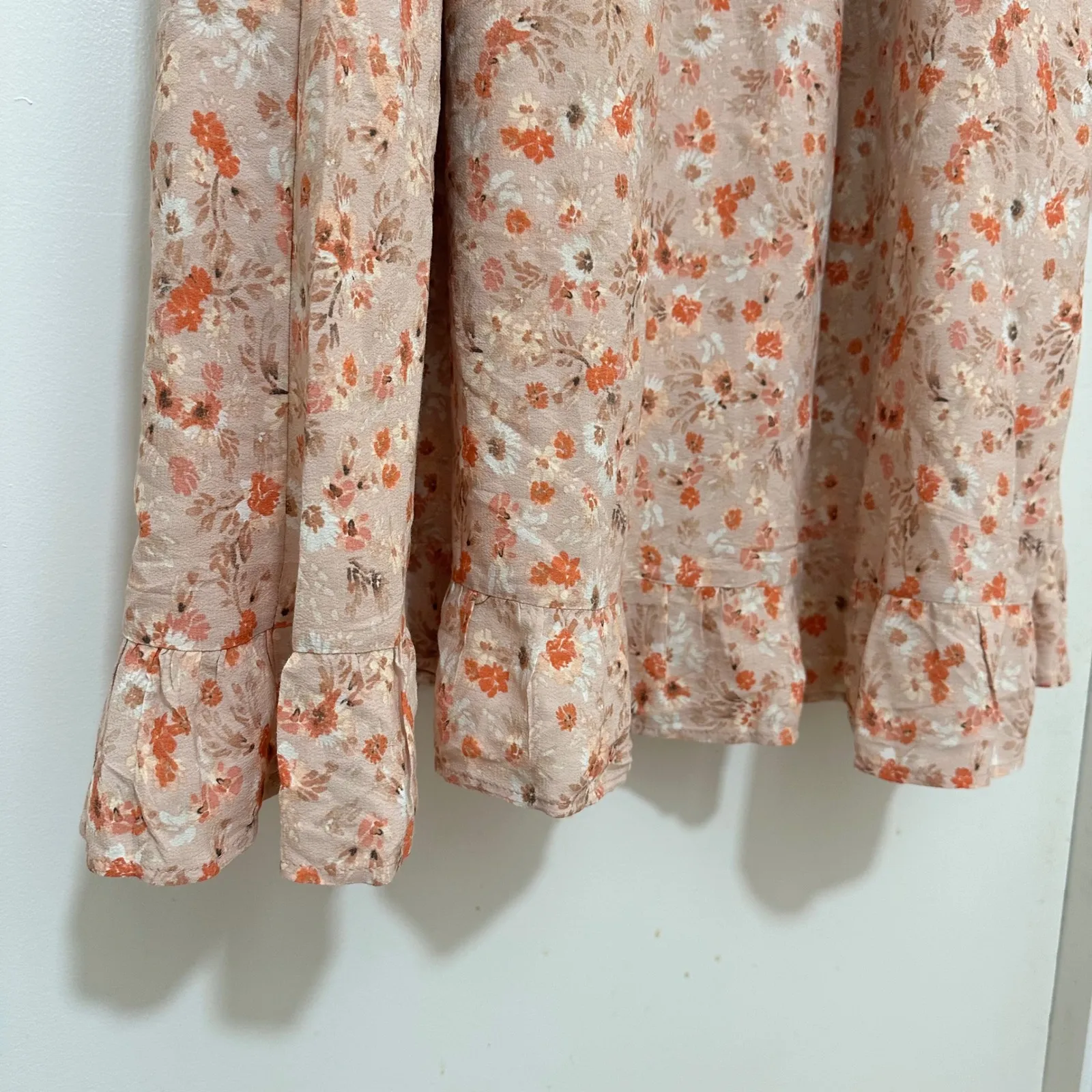 FOREVER 21+ | NWT Floral Smocked Square Neck Tie Shoulder Midi Dress, 3X/XXXL - Image 8