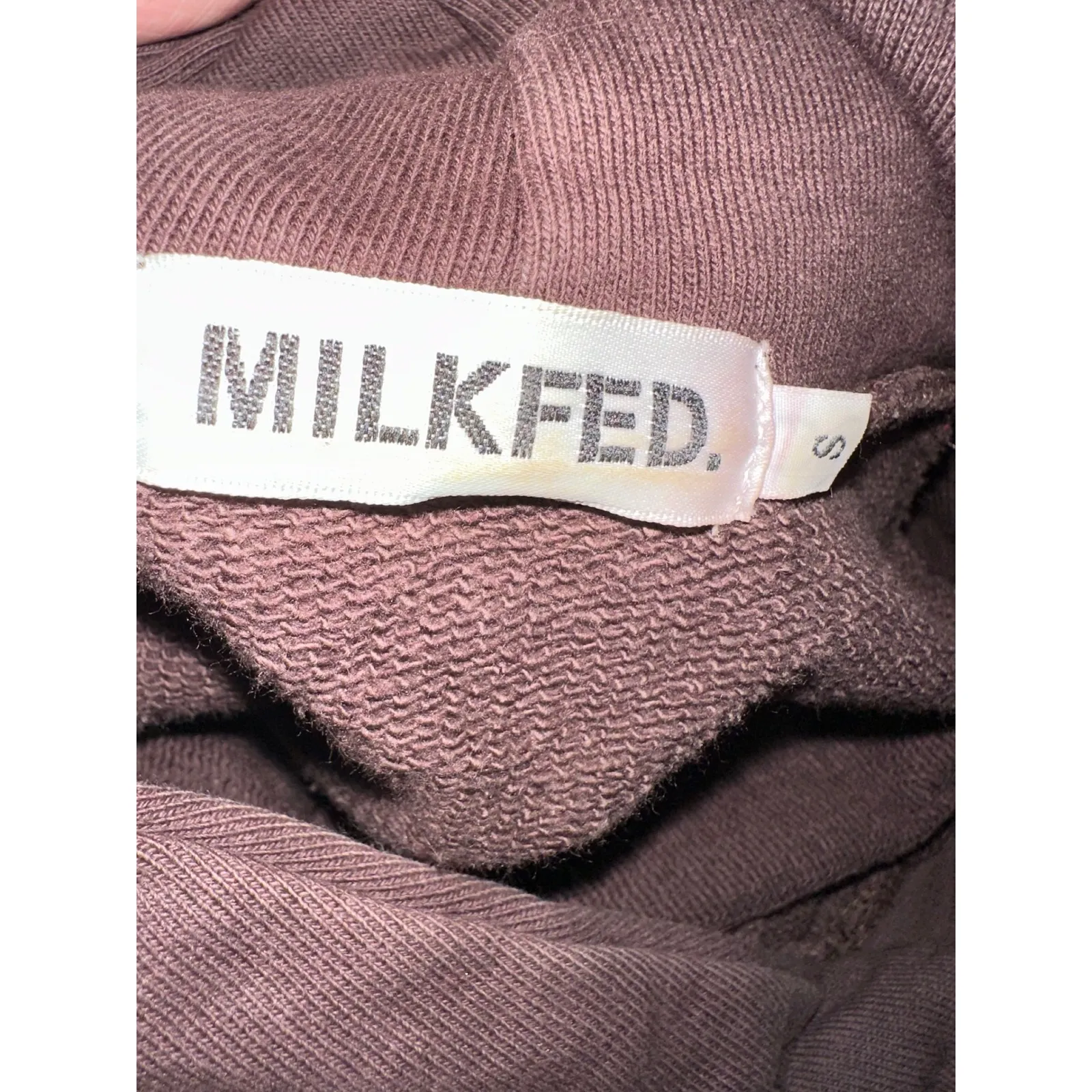 MILKFED Women's Brown Hoodie Dress Long Sleeve Sweatshirt Dress Size‎ S - Image 7