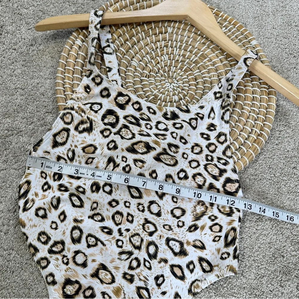 Lahana Swim Women’s Omala Cheeky One-Piece Swimsuit in Vintage Nude Leopard S - Image 14