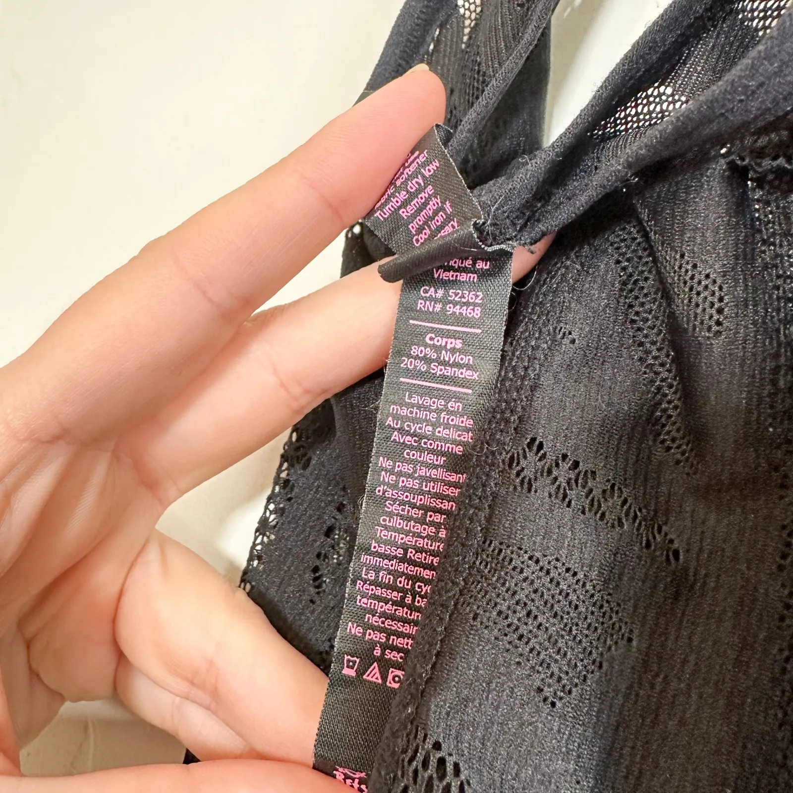 Betsey Johnson | Lace Halter Flowy Mesh Tank Top in Black - Image 6