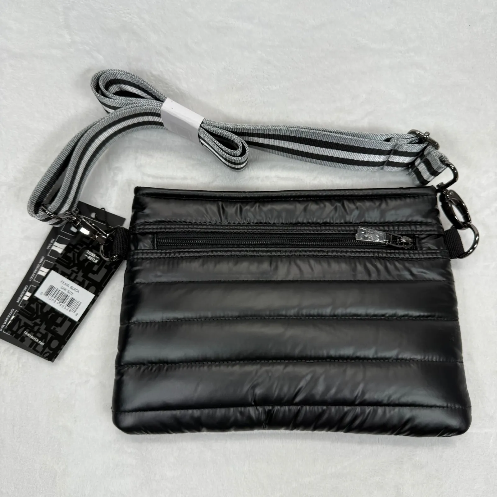 Think Royln Bum Bag‎ Crossbody Quilted Belt Bag Nylon Black NEW READ - Image 6