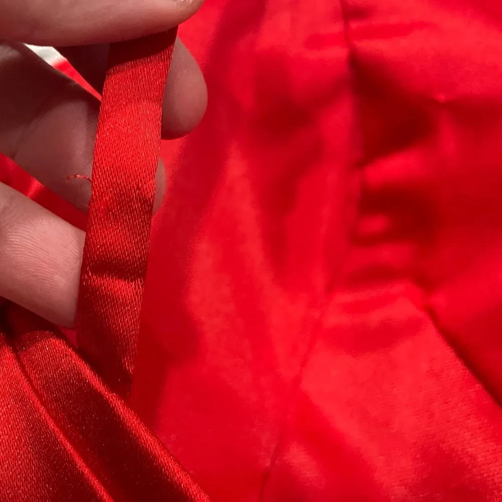 Mac Duggal 26481 Red Satin Mini Dress 2 - Image 6