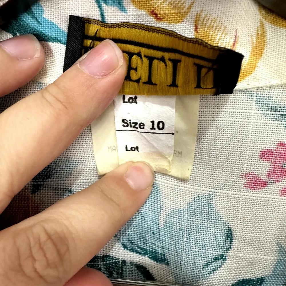 Breli II Floral Midi Dress 10‎ White Cottagecore Garden Party Vintage USA - Image 6