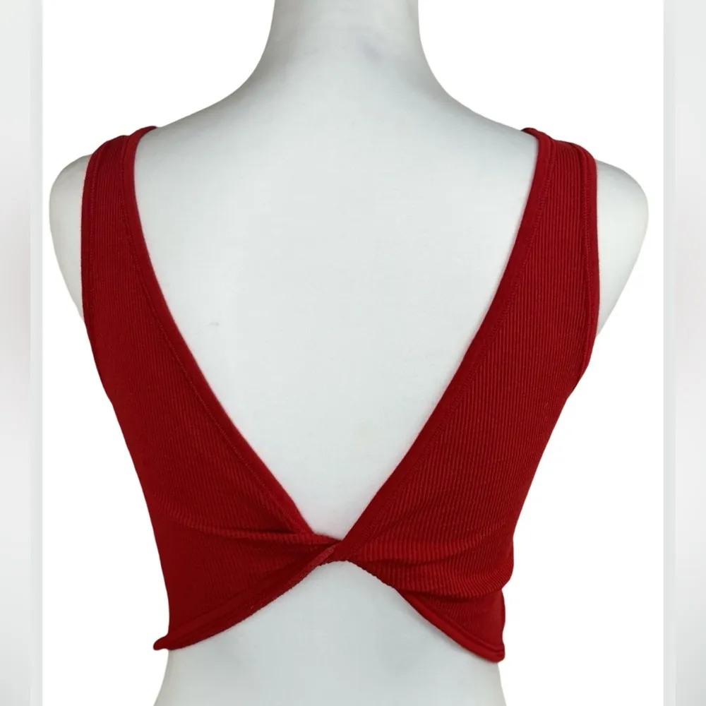 Out From Under Urban Outfitters Twist Back Red Orange Cropped Top XL/XXL - Image 5