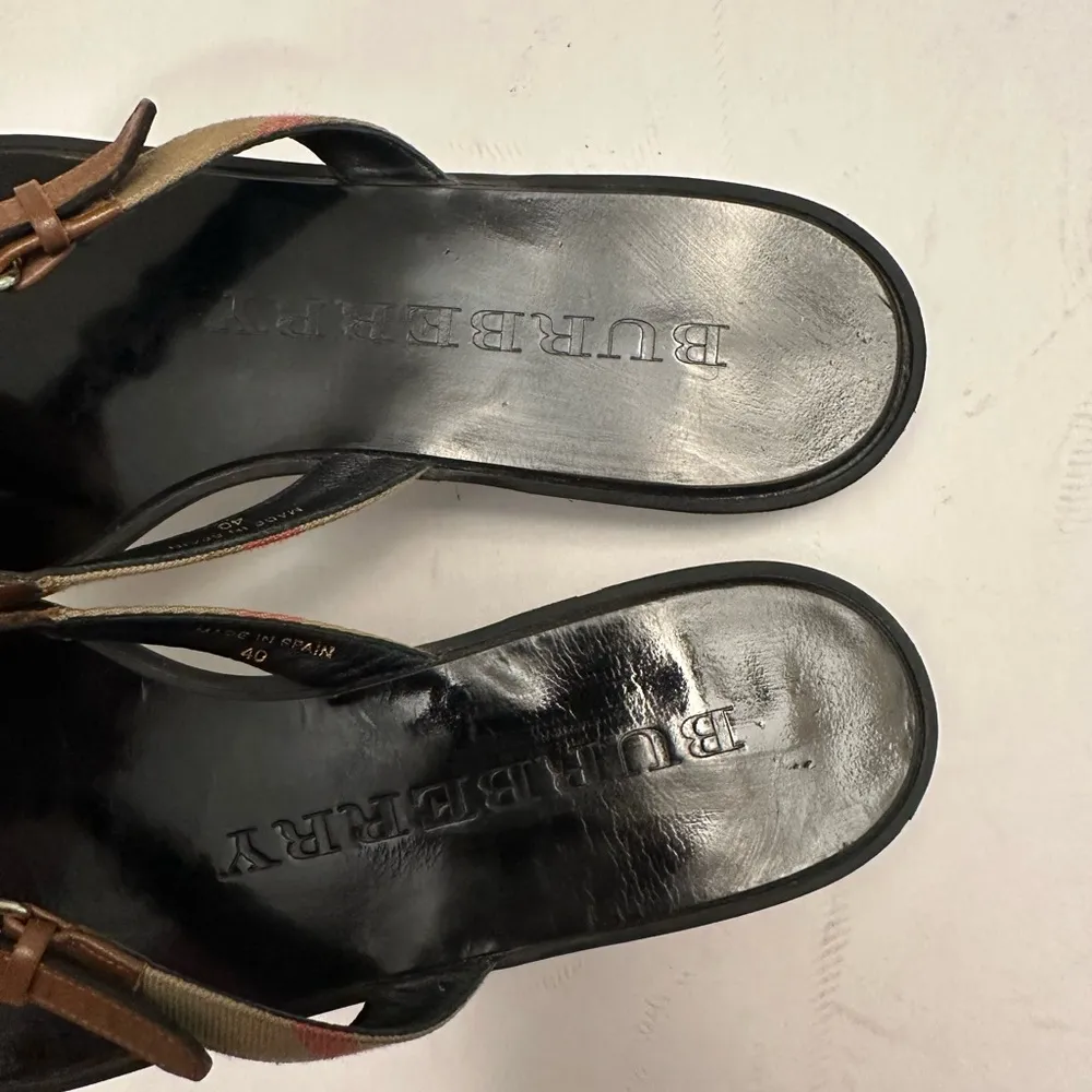 Burberry Masie Nova check Thong Flat Thong Sandals Size EU 40 - Image 8