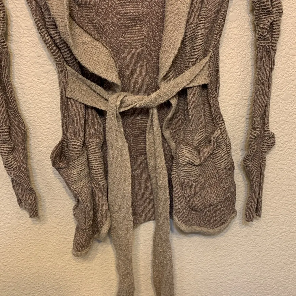 BKE tan cardigan sweater sz M comfy cozy fall winter preppy business casual - Image 4