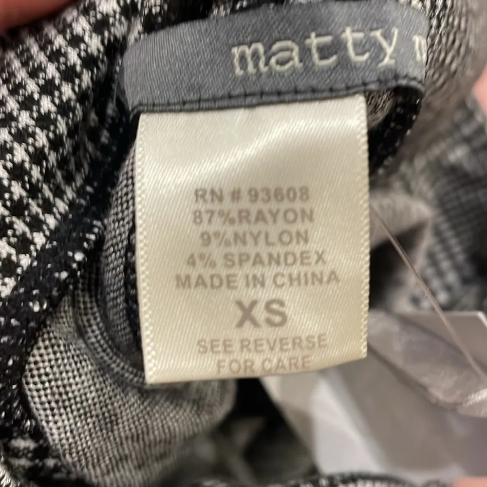 NWT Matty M Black and White Plaid Legging - Image 8