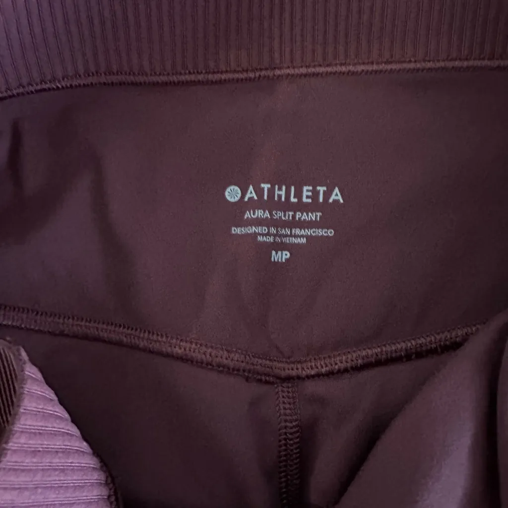$100 Athleta Aura Split Hem Pant - burgundy Medium Petite - Image 5