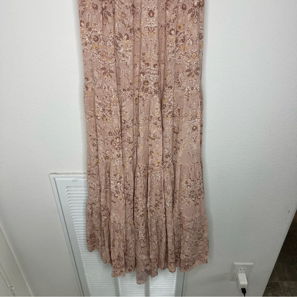 Dress Forum Sleeveless Floral Open Tie Back Ankle Length Dress Size: M - Image 5