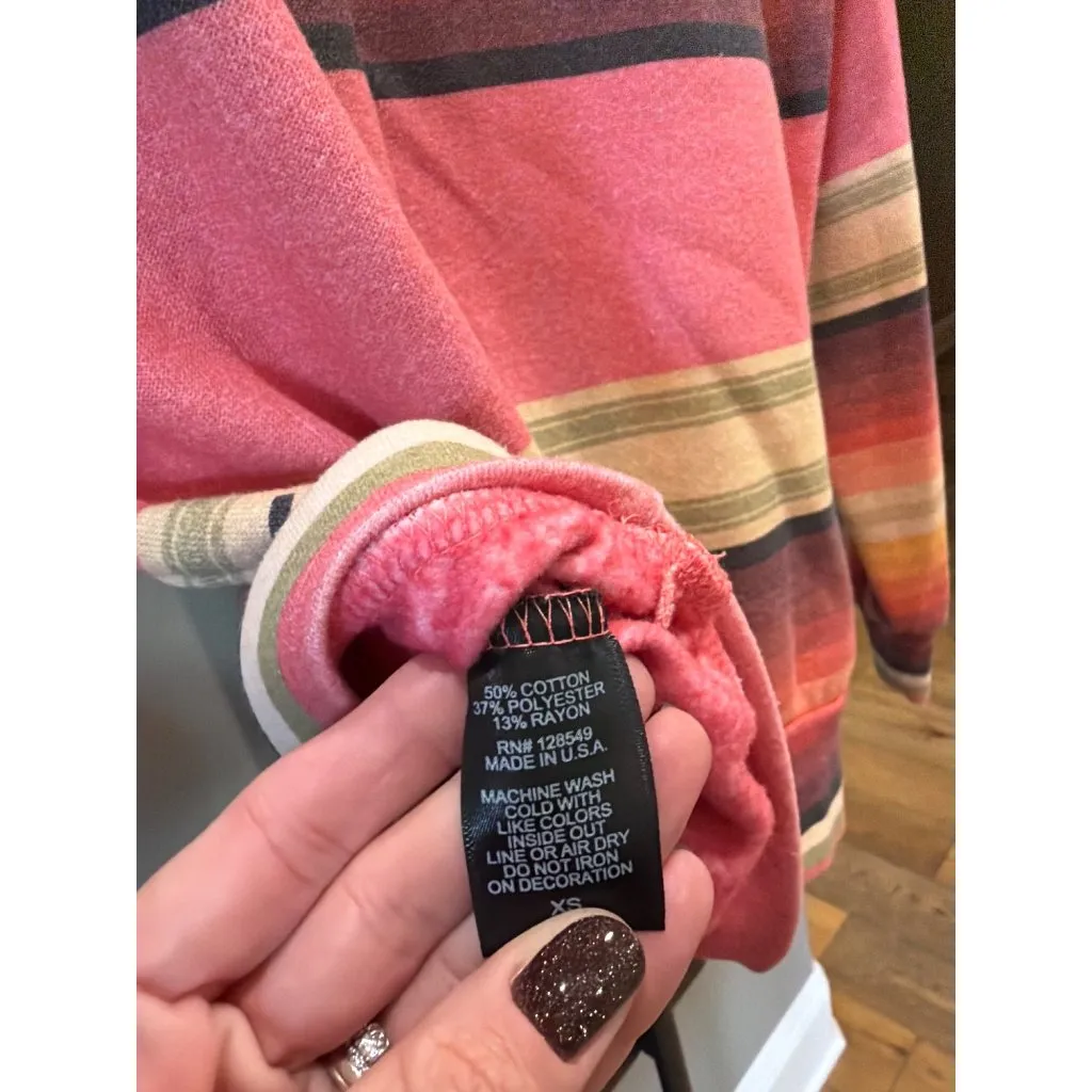 Aviator Nation Serape Bolt Stitch Sweatshirt Multi Womens Size XS - Image 11