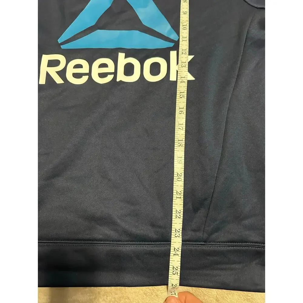 Reebok Crewneck Sweatshirt Women's Size XXL Zip Pockets Blue Active Athleisure - Image 5