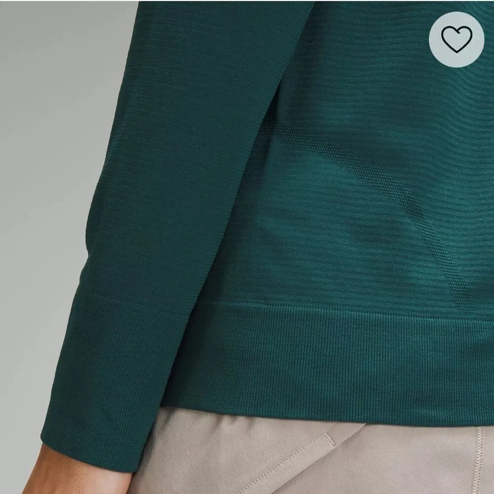 Lululemon Swiftly Relaxed Long-Sleeve Shirt Hip Length / Storm Teal / Size 2 - Image 3