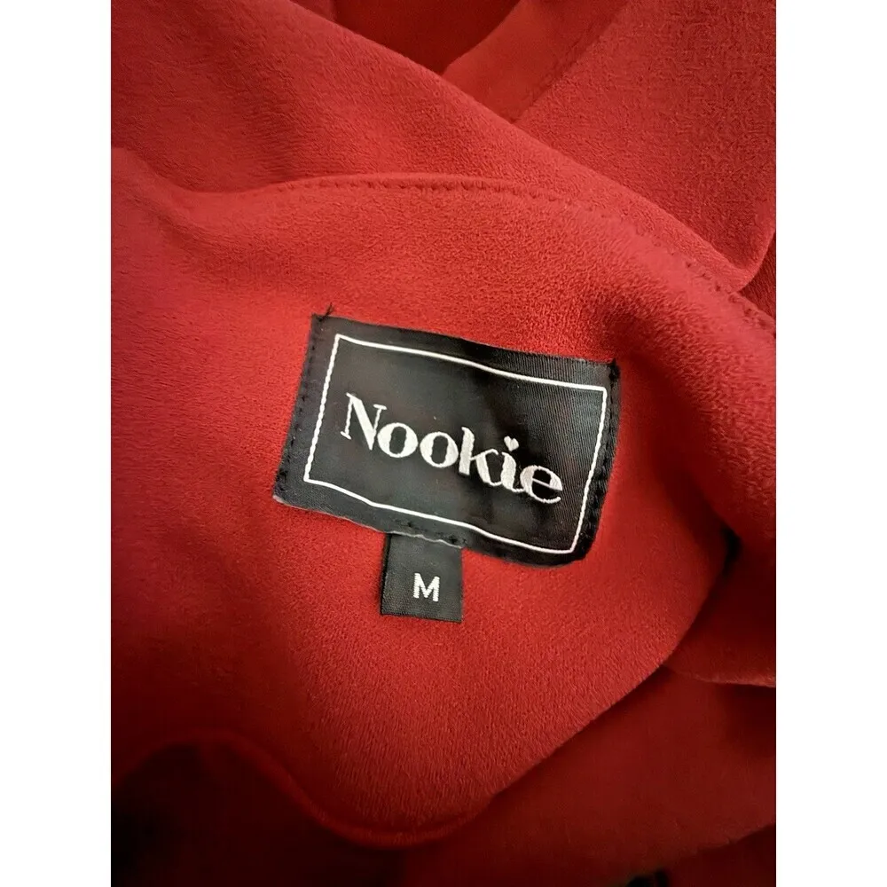 Nookie Boulevard gown Maxi designer Dress in red flame luxury romantic size M - Image 4