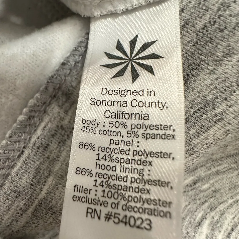 Athleta Stronger Hoodie Full Zip Up Sweatshirt Jacket Gray XXS - Image 4