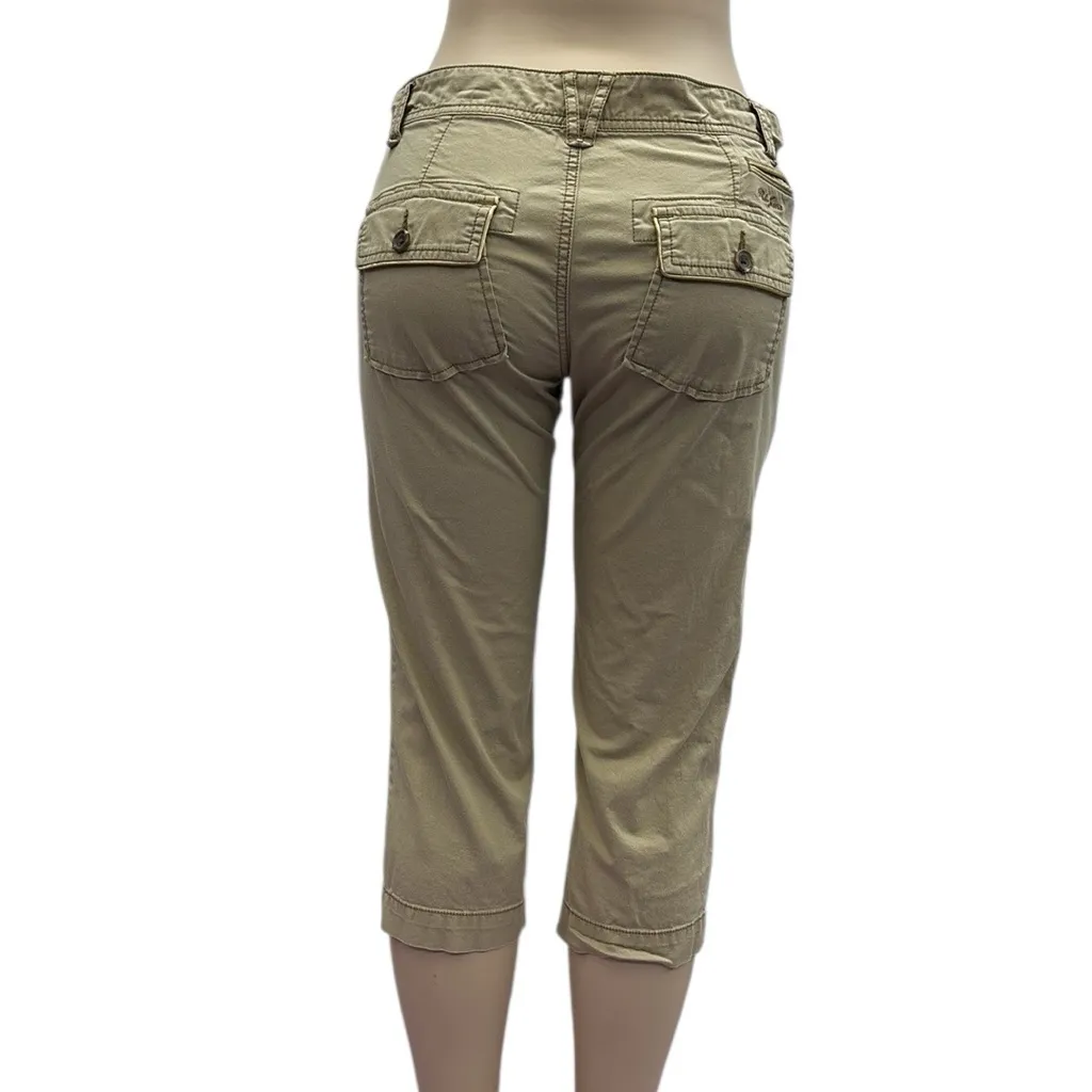 Y2K Polo Jeans Co Ralph Lauren Low Rise Chino Cotton Blend Capri Pants Womens 8 Tan - Image 6