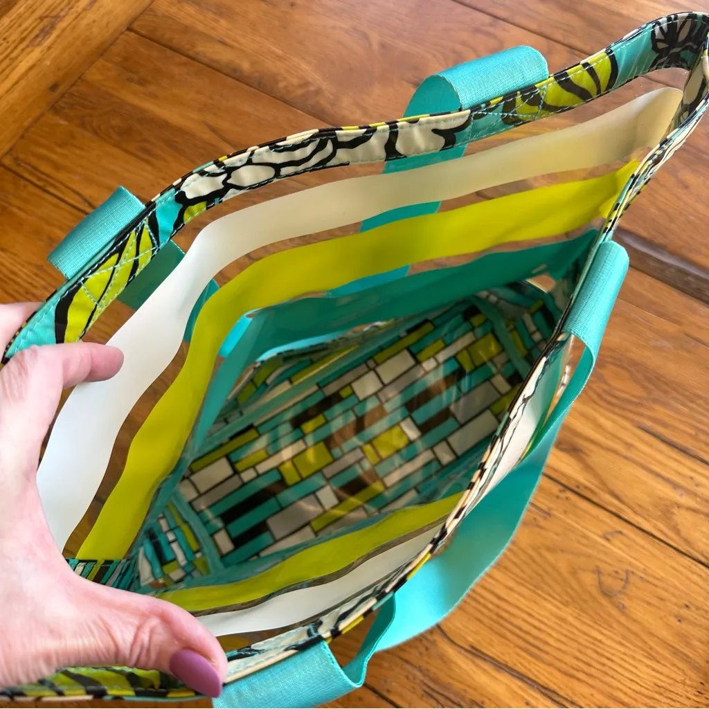 Vera Bradley Island Blooms Clear Beach Tote Bag Rare - Image 10