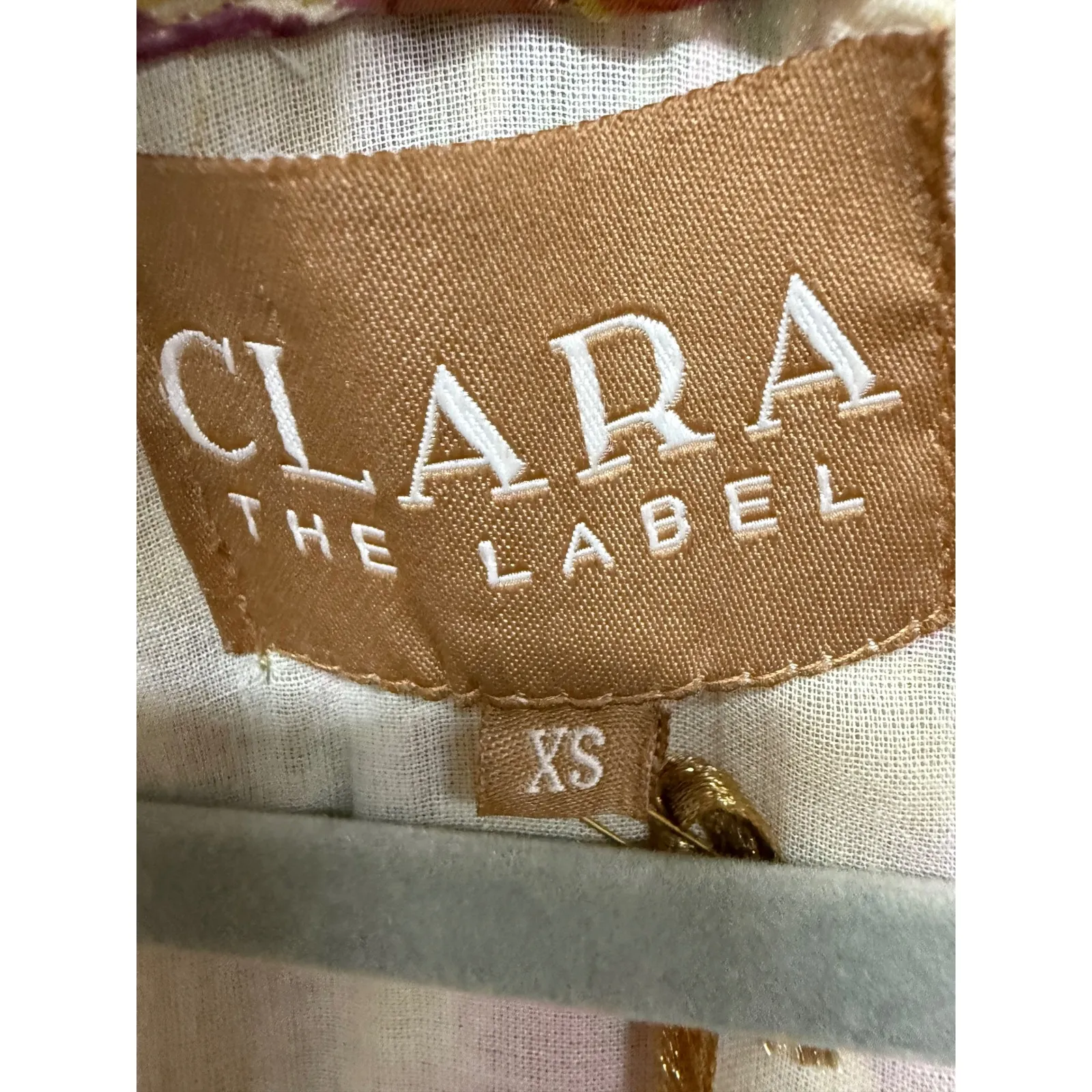 Clara the Label Boho Mustard Yellow Floral Maxi Dress Size XS NWT Cottages Core - Image 5