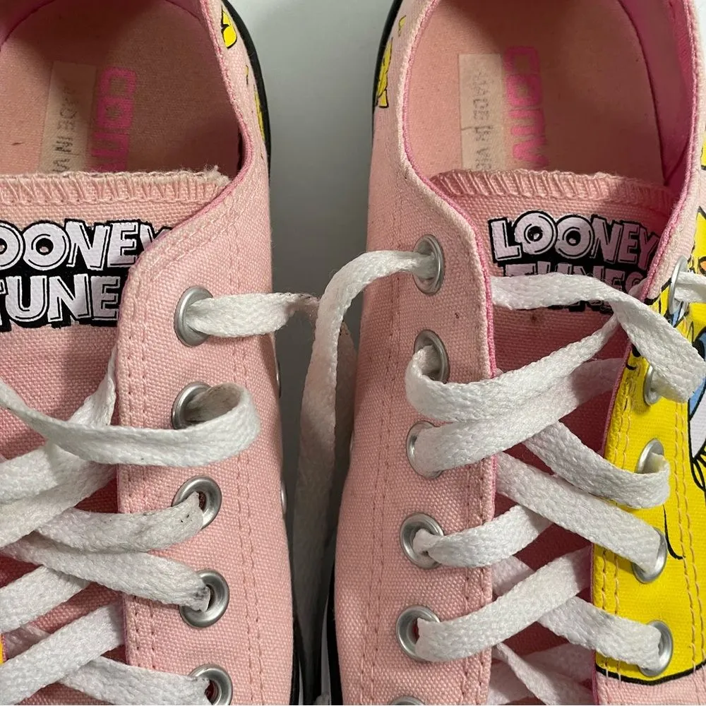 Converse Chuck Taylor Looney Tunes All Star Low Tweety Bird Pink Sneaker 7 Shoes - Image 8