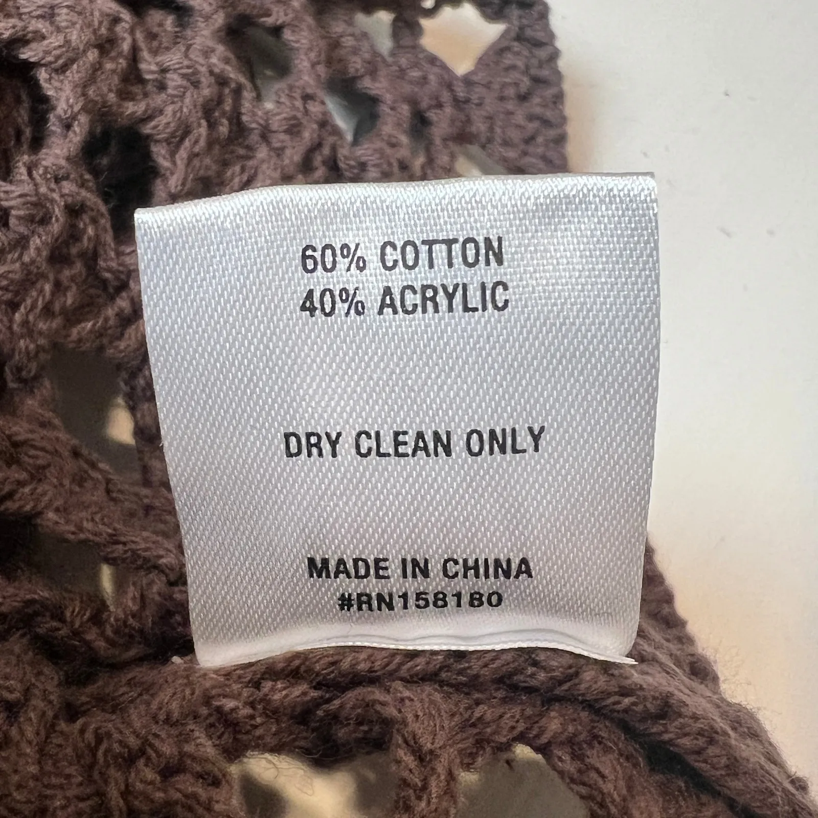 Honor The Gift Women's M Brown Crochet Sweater Vest Cotton Blend Preppy Boho Size M - Image 10