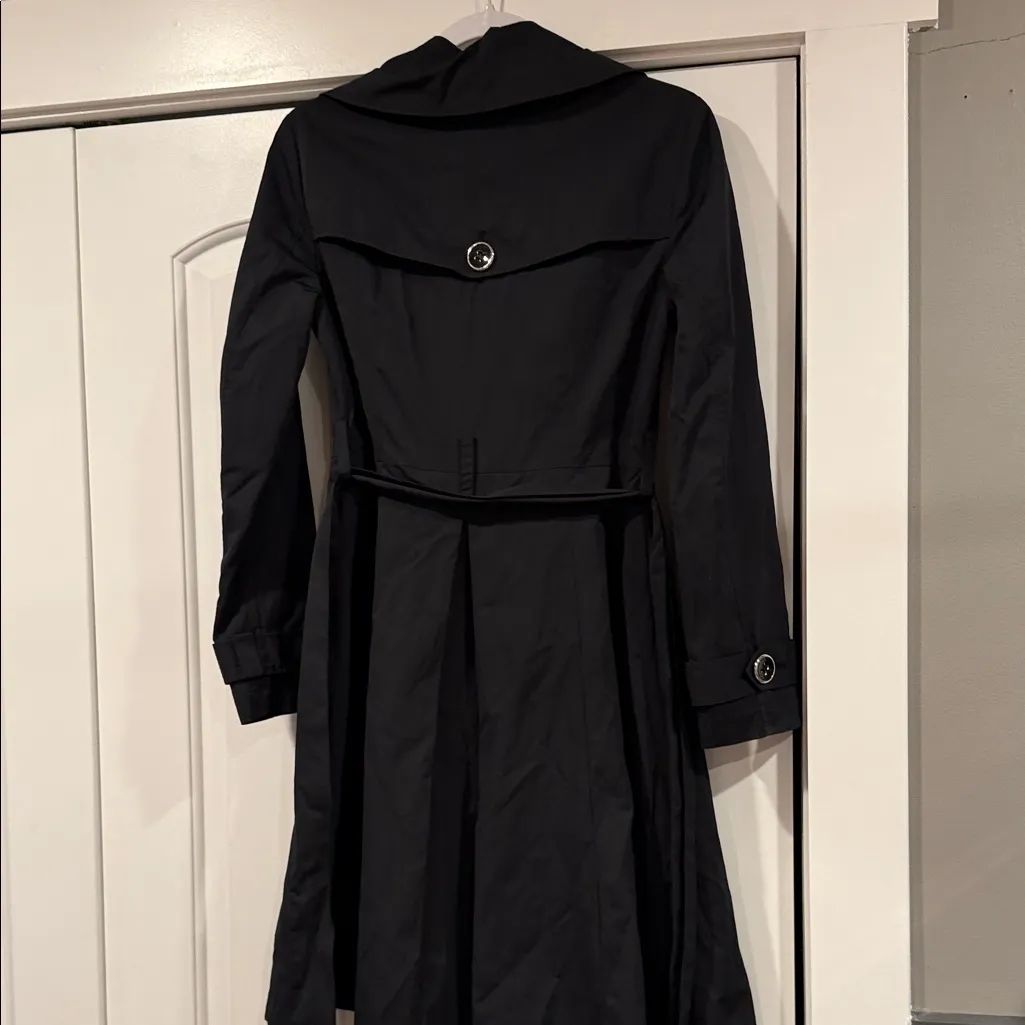 White House Black Market Elegant Black Trench Coat 2 - Image 6