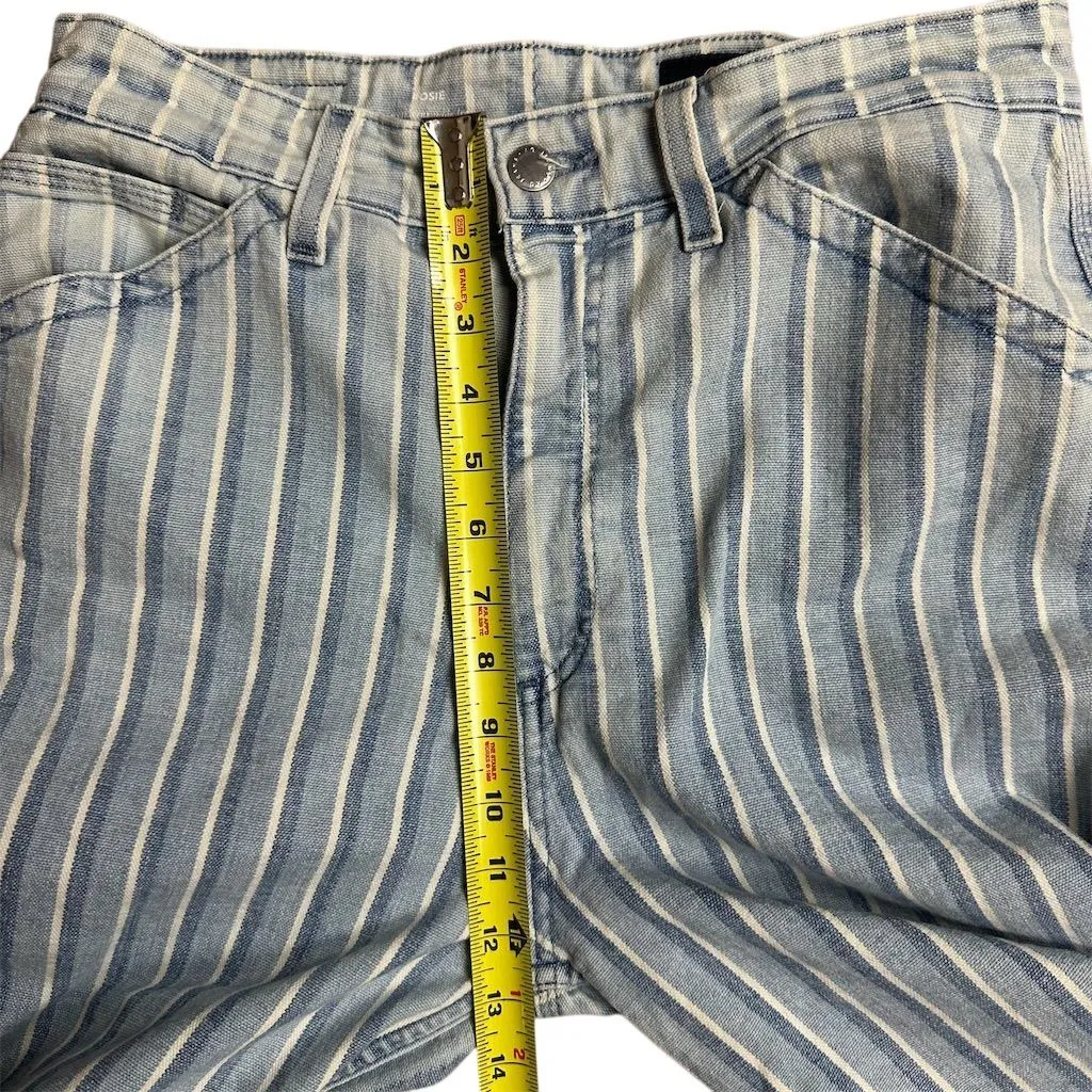 AG Adriano Goldschmied Women's Rosie High Waist Crop Wide Leg Jeans Sz 32 Stripe - Image 11