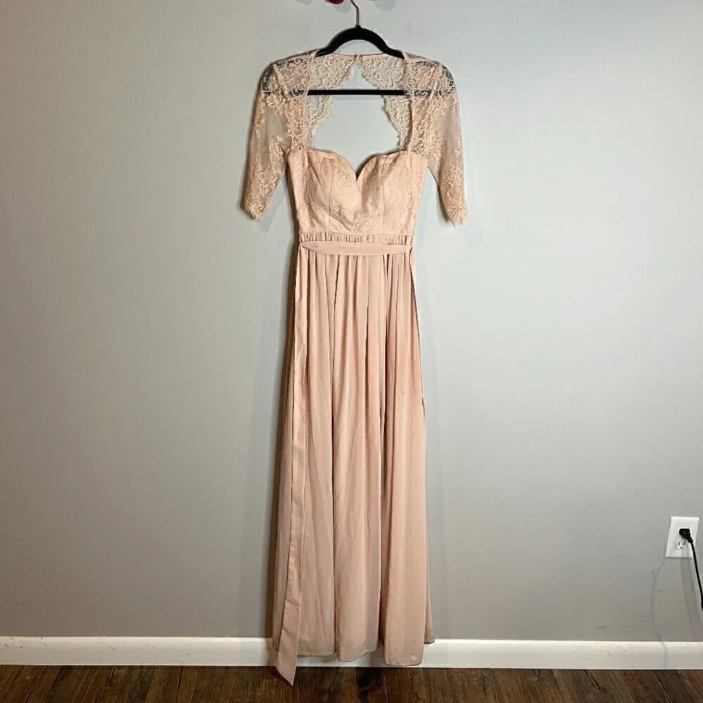 Lulu's In a Fairy Tale Blush Pink Lace Maxi Dress - Image 3