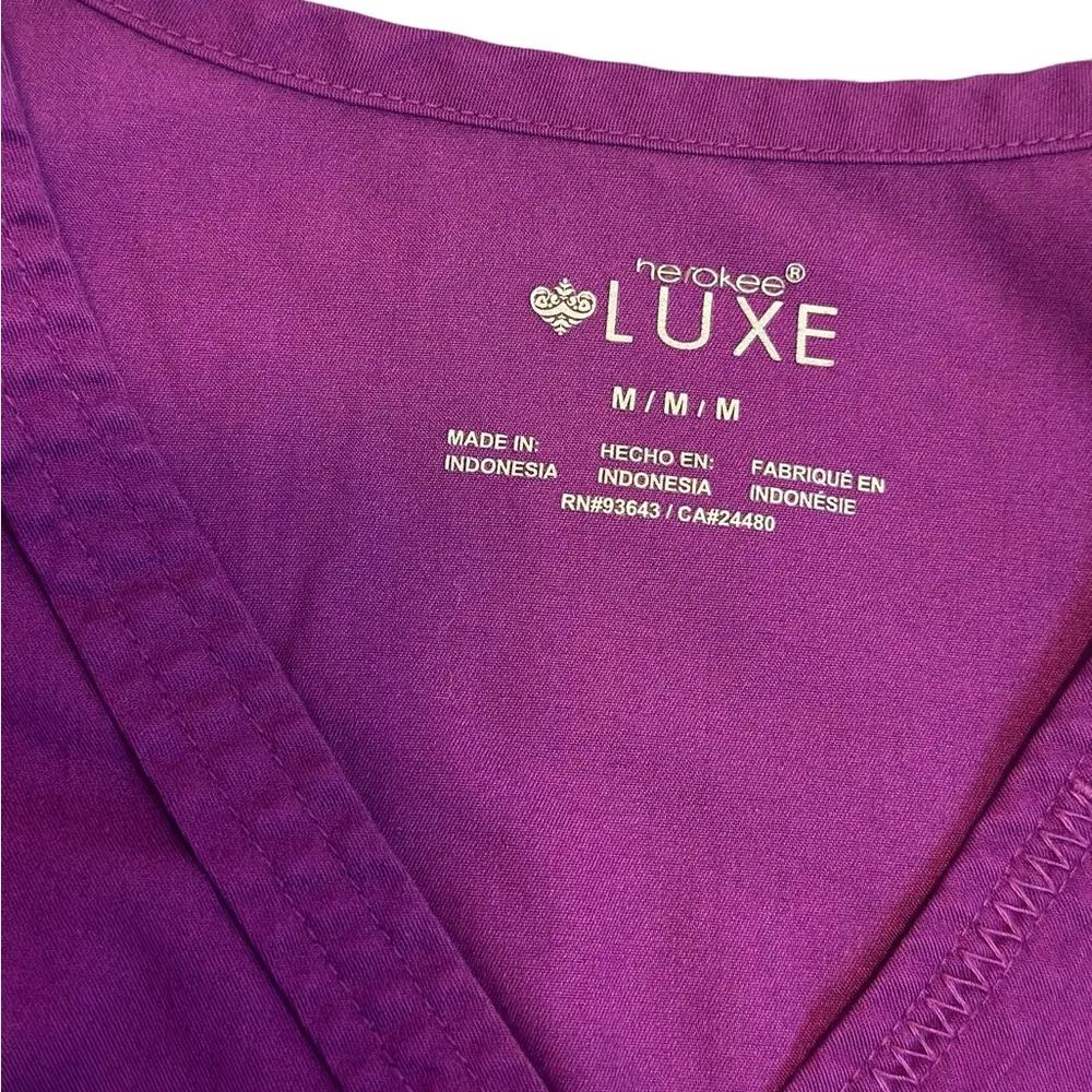 Purple Scrub Top women’s size M - Image 2