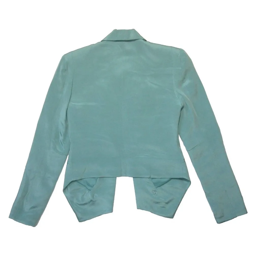 NWT Rebecca Minkoff Becky Blazer in Neptune Green Soft Silk Jacket 2 $368 - Image 10