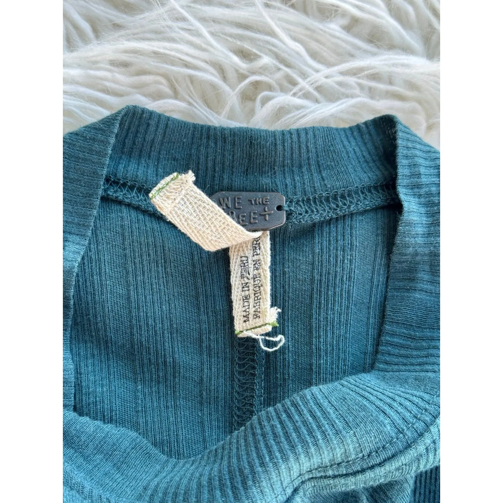 Free People We The Free Faye Ribbed Keyhole Tank
Turquoise Size Small - Image 7