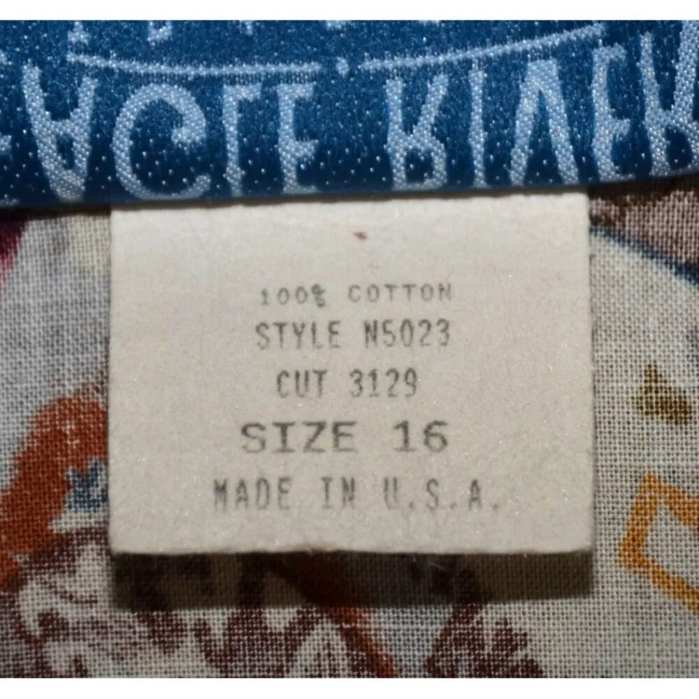 Vintage Eagle River Traders Ladies 16 Brown Print Long Sleeve Button Front Shirt - Image 9