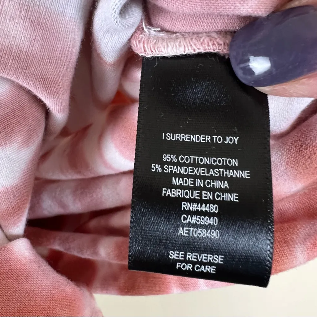 AFRM Billie Side Ruched Crop Tank XS Pink White Graphic Shoulder Pad Multiple - Image 4