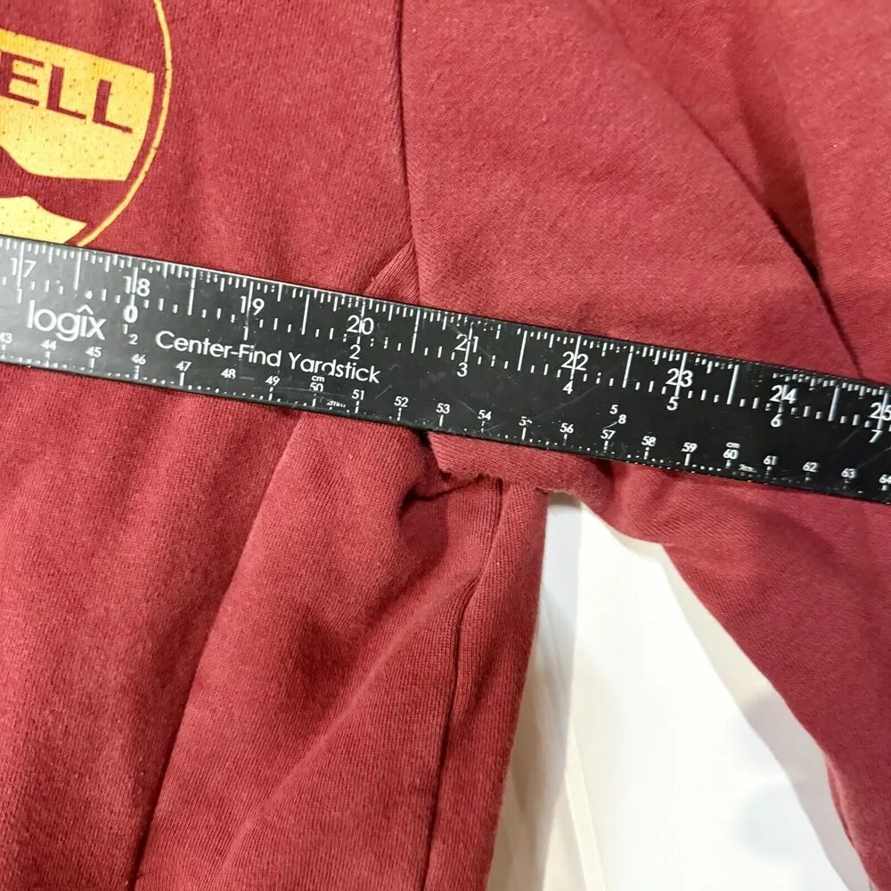 MERRELL Sweater Women Size Medium Red Full Zip Hooded Graphic Outdoor Cotton - Image 3