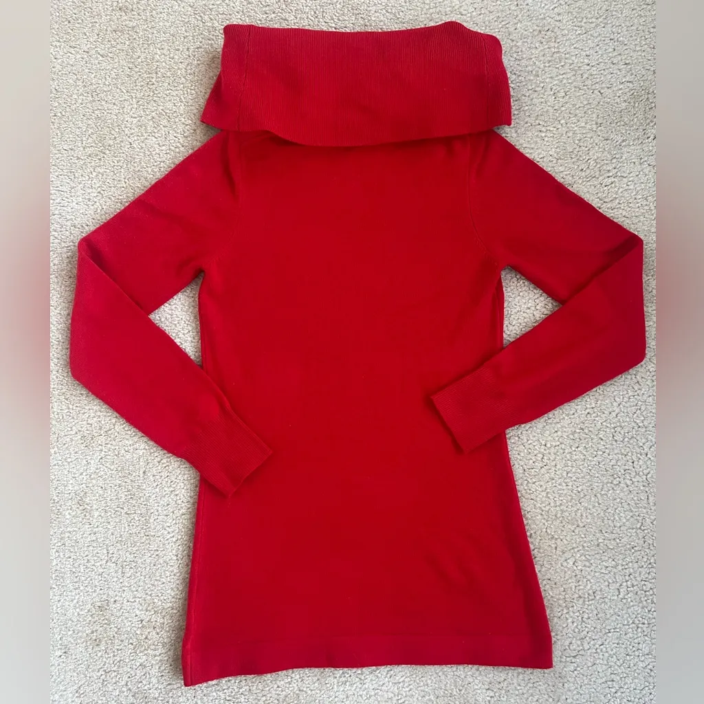 French Connection Tunic Cowl Neck Sweater in Red Women's XS Extra Small - Image 2
