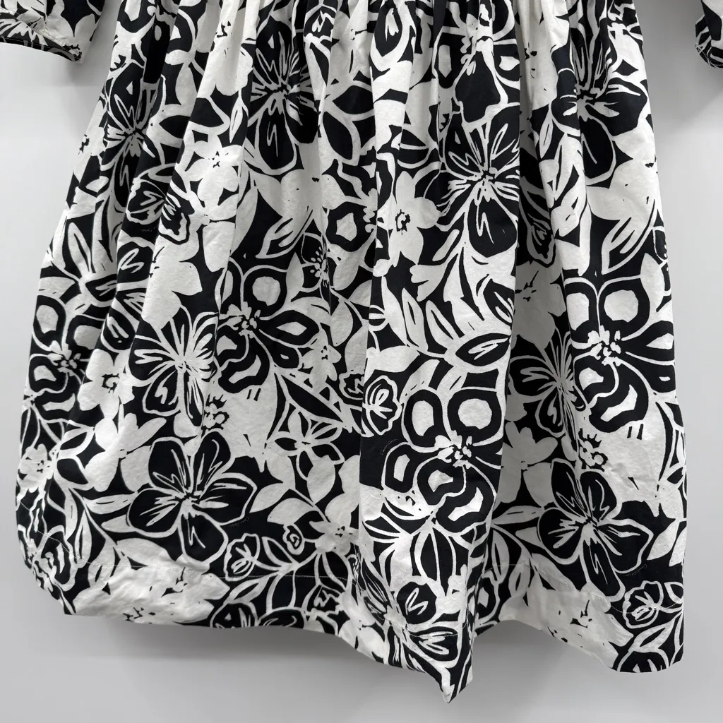 Cara Cara Hart Floral Print Black & White Half Sleeve A - Image 3