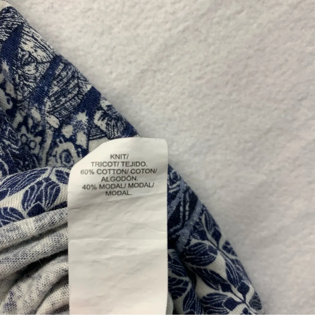 Lucky Brand Blue Sleeveless Tie Front Blouse - Image 3