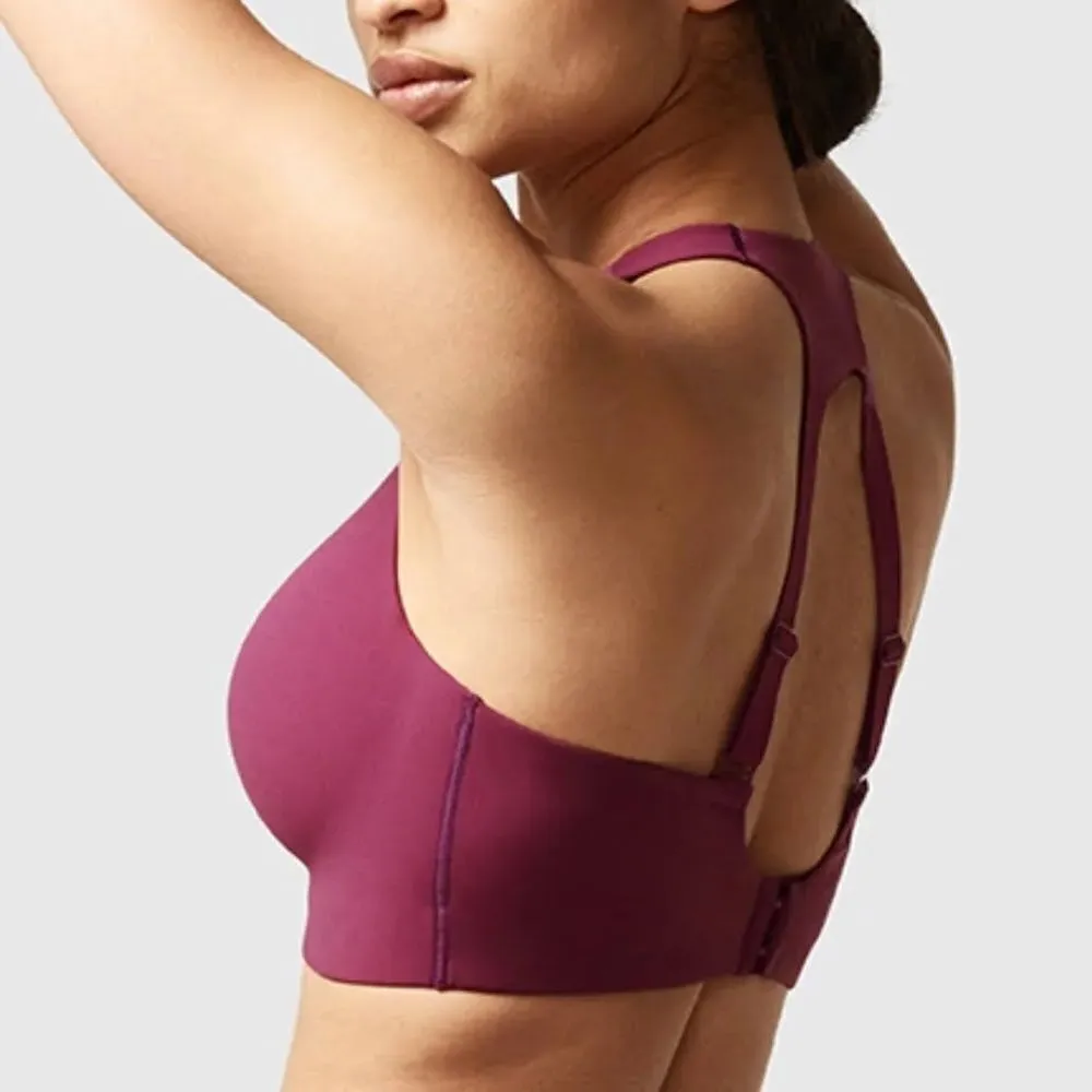 Chantelle High Impact Wirefree Sports Bra, Wireless Top, Purple, Medium, NWT - Image 3