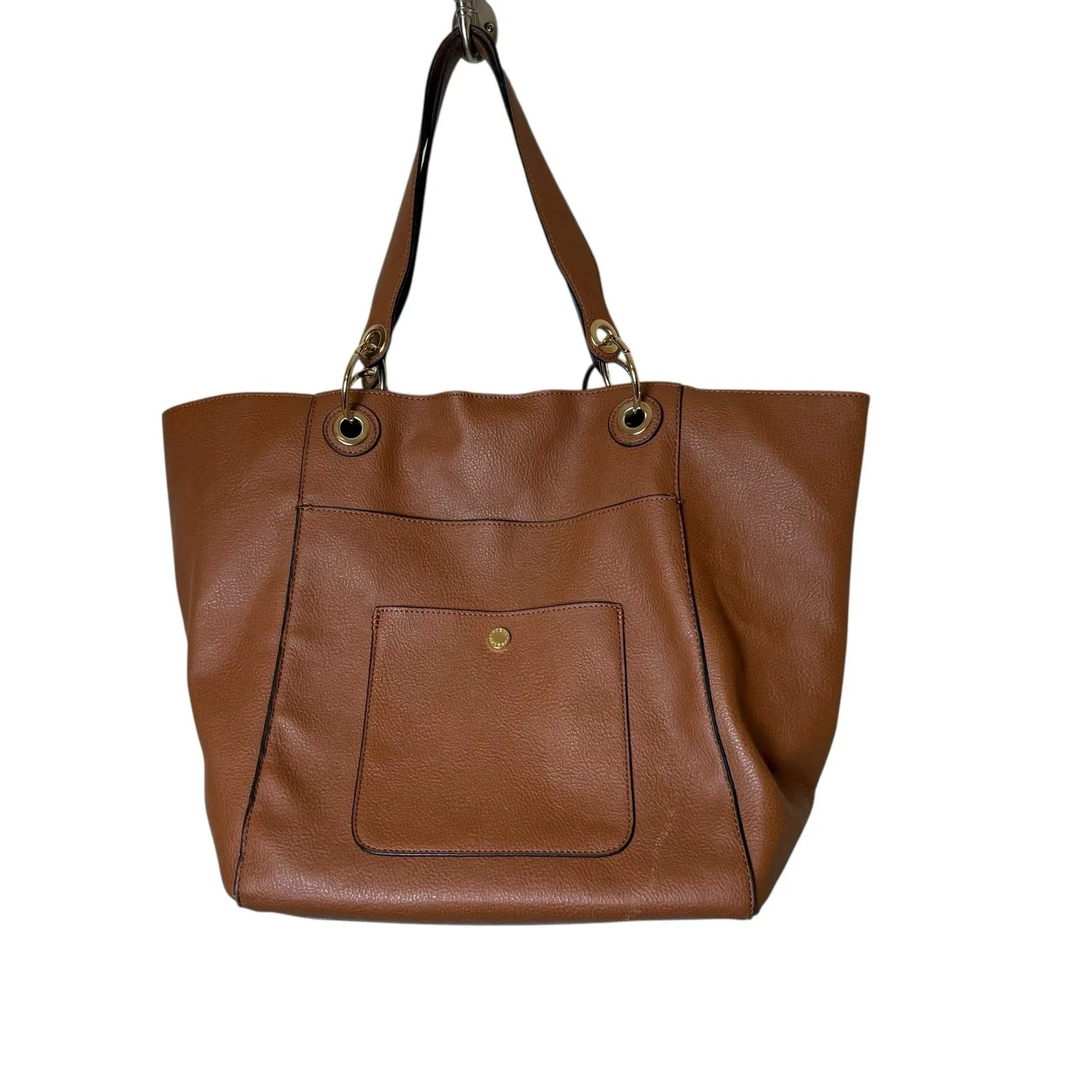 STEVE MADDEN Brown Vegan Leather Oversized Hobo Shoulder Bag & Wristlet Pouch - Image 2