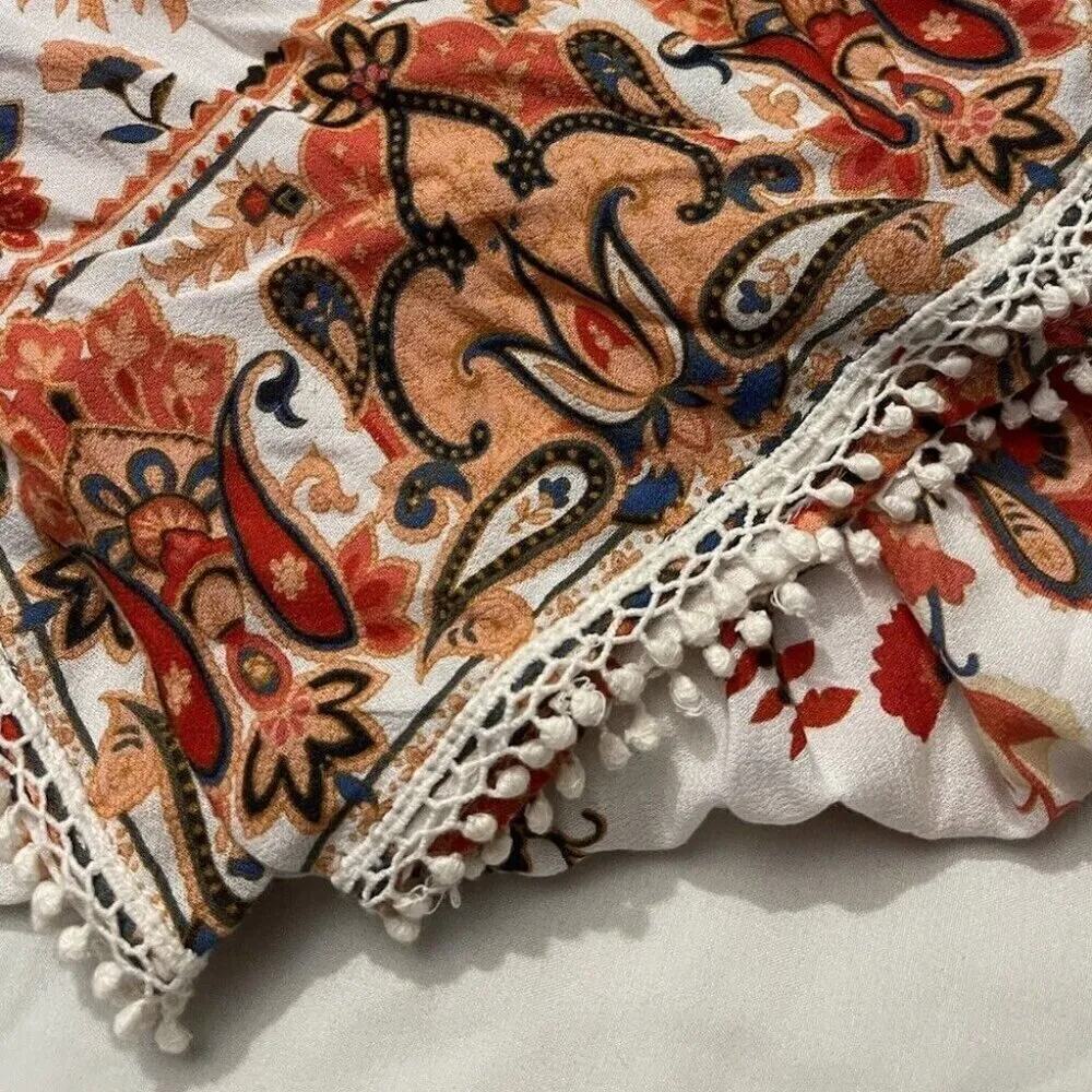 Xhilaration Dress Womens Sz XS Floral Lace Long Bell Sleeve Western Boho - Image 11